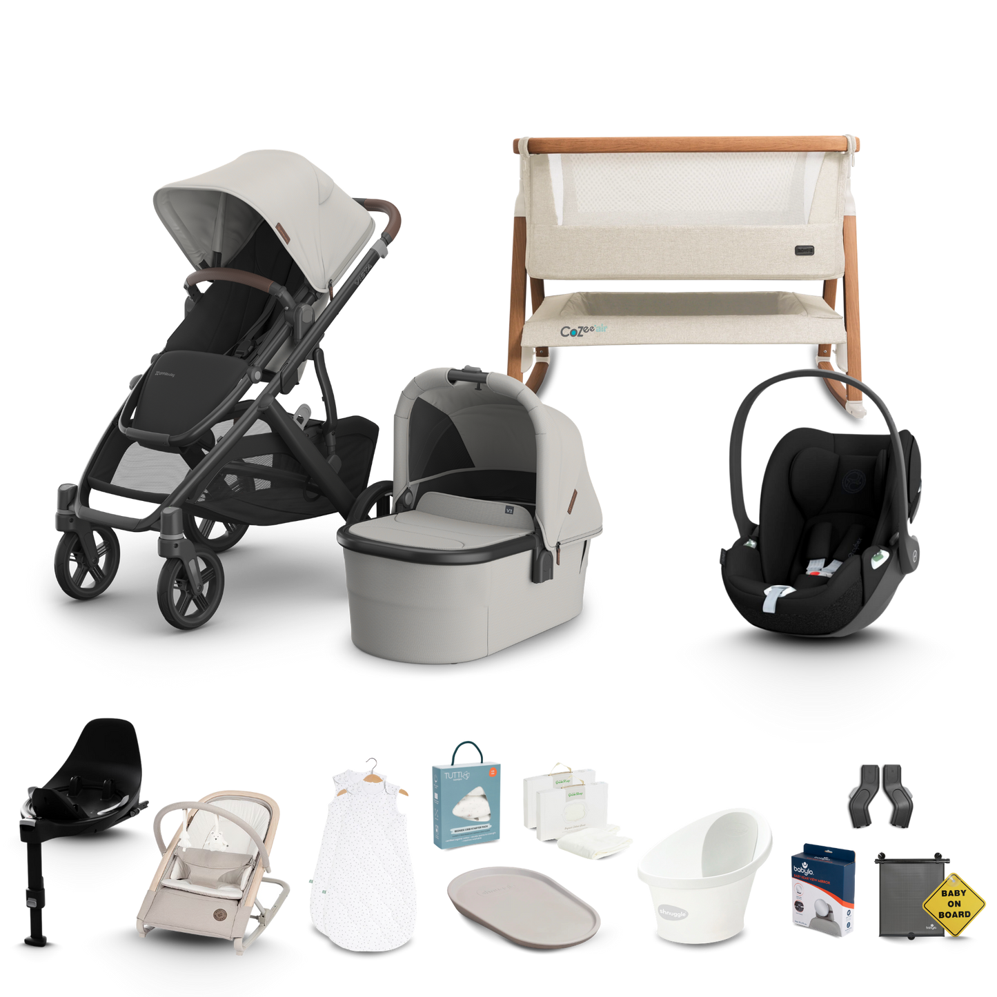 UPPAbaby Vista V3 - Complete Newborn Bundle with Cybex Cloud T Travel System