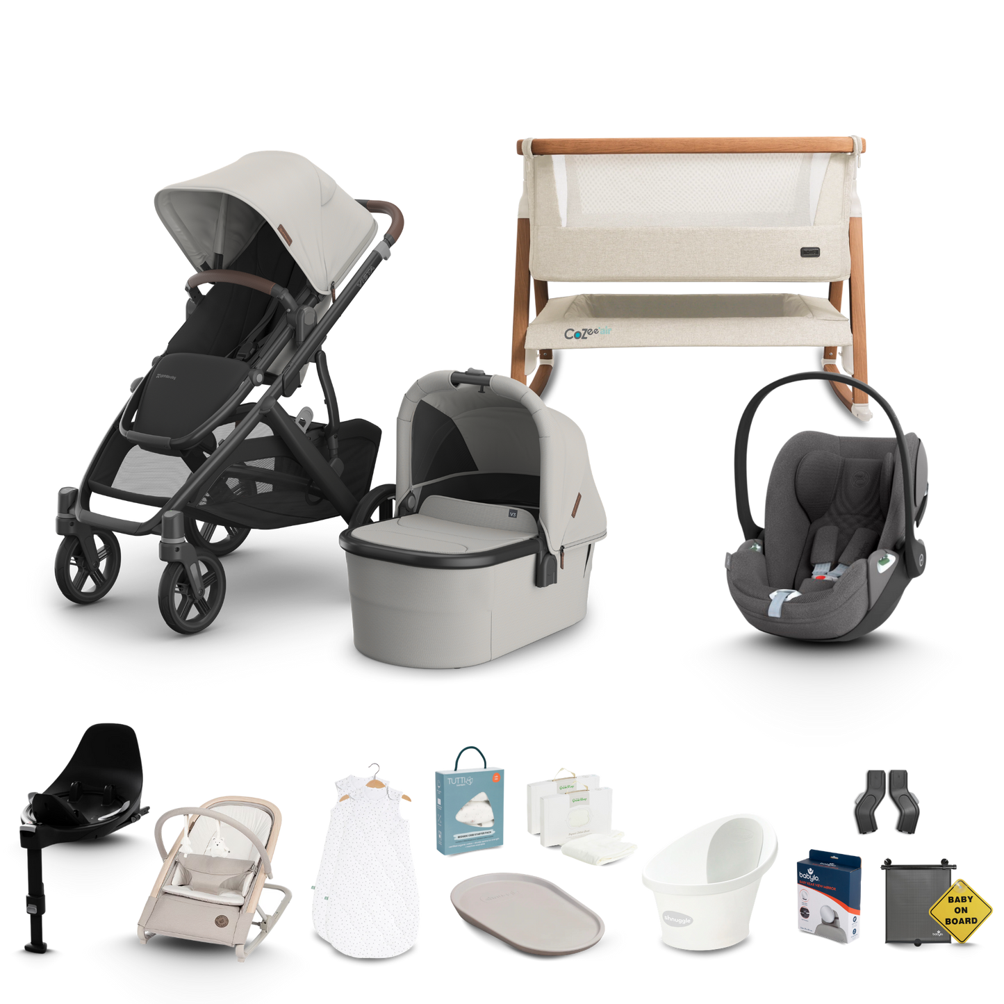 UPPAbaby Vista V3 - Complete Newborn Bundle with Cybex Cloud T Travel System