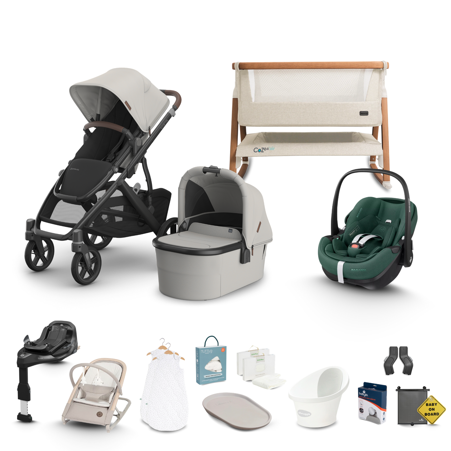 UPPAbaby Vista V3 - Complete Newborn Bundle with Maxi Cosi Pebble Pro 2 Travel System