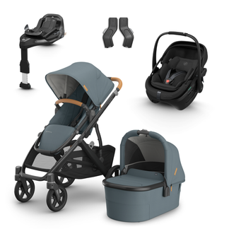 UPPAbaby Vista V3 Buggy with Maxi Cosi Coral Slide Pro Infant Car Seat & Isofix Base