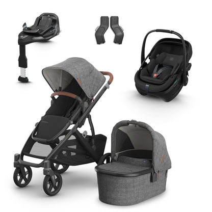 UPPAbaby Vista V3 Buggy with Maxi Cosi Coral Slide Pro Infant Car Seat & Isofix Base