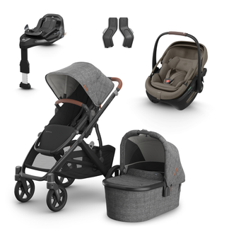 UPPAbaby Vista V3 Buggy with Maxi Cosi Coral Slide Pro Infant Car Seat & Isofix Base