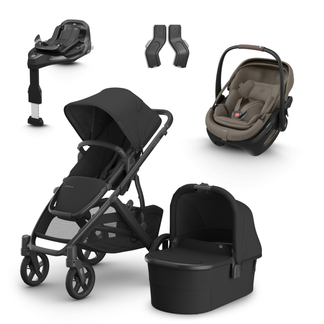 UPPAbaby Vista V3 Buggy with Maxi Cosi Coral Slide Pro Infant Car Seat & Isofix Base