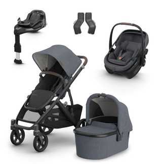 UPPAbaby Vista V3 Buggy with Maxi Cosi Coral Slide Pro Infant Car Seat & Isofix Base