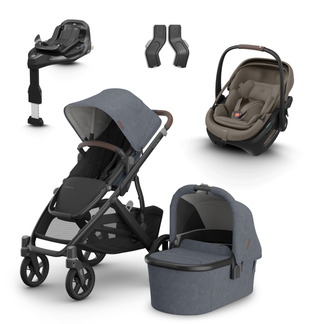 UPPAbaby Vista V3 Buggy with Maxi Cosi Coral Slide Pro Infant Car Seat & Isofix Base