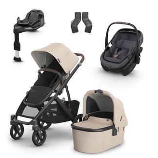 UPPAbaby Vista V3 Buggy with Maxi Cosi Coral Slide Pro Infant Car Seat & Isofix Base