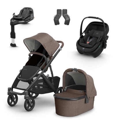 UPPAbaby Vista V3 Buggy with Maxi Cosi Coral Slide Pro Infant Car Seat & Isofix Base
