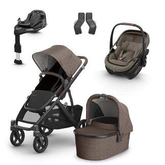 UPPAbaby Vista V3 Buggy with Maxi Cosi Coral Slide Pro Infant Car Seat & Isofix Base