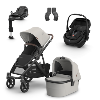 UPPAbaby Vista V3 Buggy with Maxi Cosi Coral Slide Pro Infant Car Seat & Isofix Base