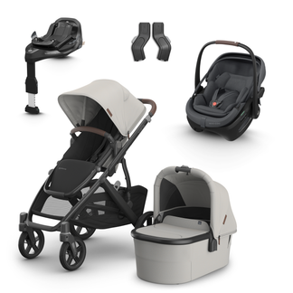 UPPAbaby Vista V3 Buggy with Maxi Cosi Coral Slide Pro Infant Car Seat & Isofix Base
