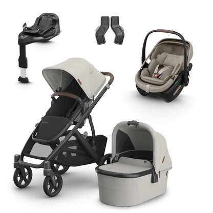 UPPAbaby Vista V3 Buggy with Maxi Cosi Coral Slide Pro Infant Car Seat & Isofix Base