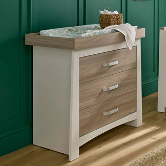 CuddleCo Ada 3 Piece Set with Cot Bed, Dresser and Wardrobe