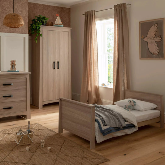CuddleCo Isla 3 Piece Set with Cot Bed, Dresser and Wardrobe