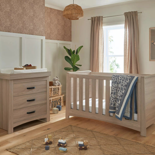 CuddleCo Isla 2 Piece Set with Cot Bed and Drawer Dresser