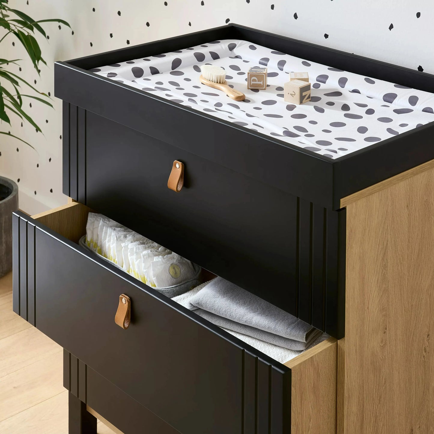 CuddleCo Rafi 3 Piece Set with Cot Bed, Dresser and Wardrobe