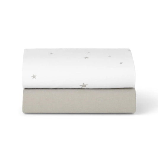 Snuz Moses/Pram Fitted Sheets - 2 Pack