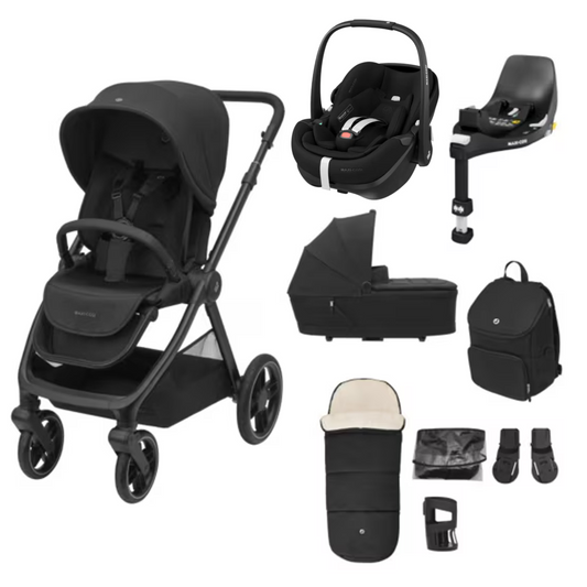 Maxi Cosi Oxford 9 Piece Premium Bundle with Maxi Cosi Pebble Pro2 and Family Fix Pro