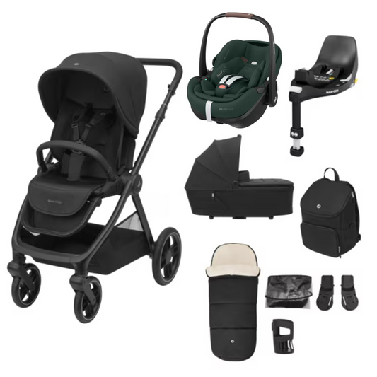 Maxi Cosi Oxford 9 Piece Complete Bundle with Maxi Cosi Pebble 360 and Family Fix Base