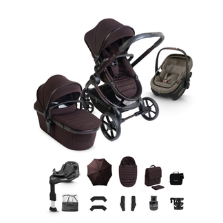 iCandy Peach 8 Complete Travel System Bundle with Maxi Cosi Coral Slide Pro Infant Car Seat & Isofix Base