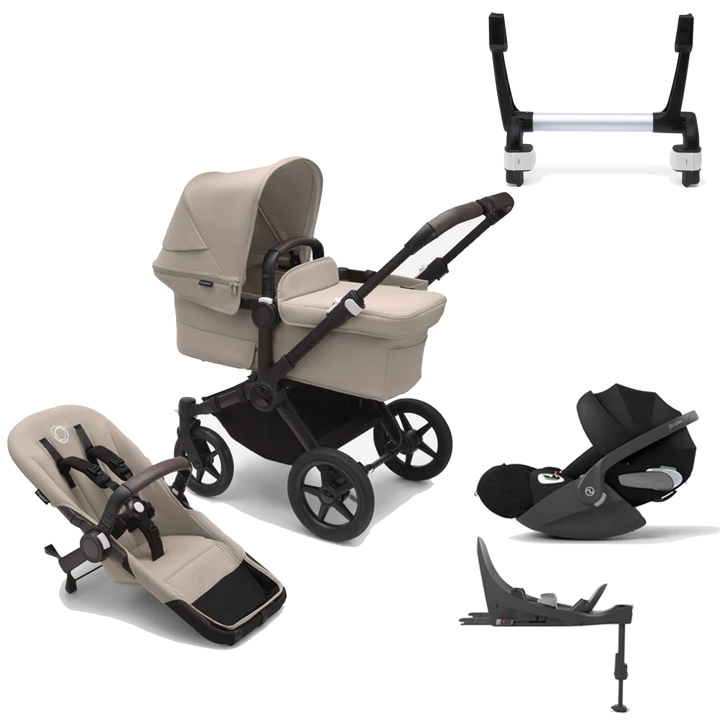 Bugaboo Donkey 5 Mono (Single) with Cybex Cloud T and Base T