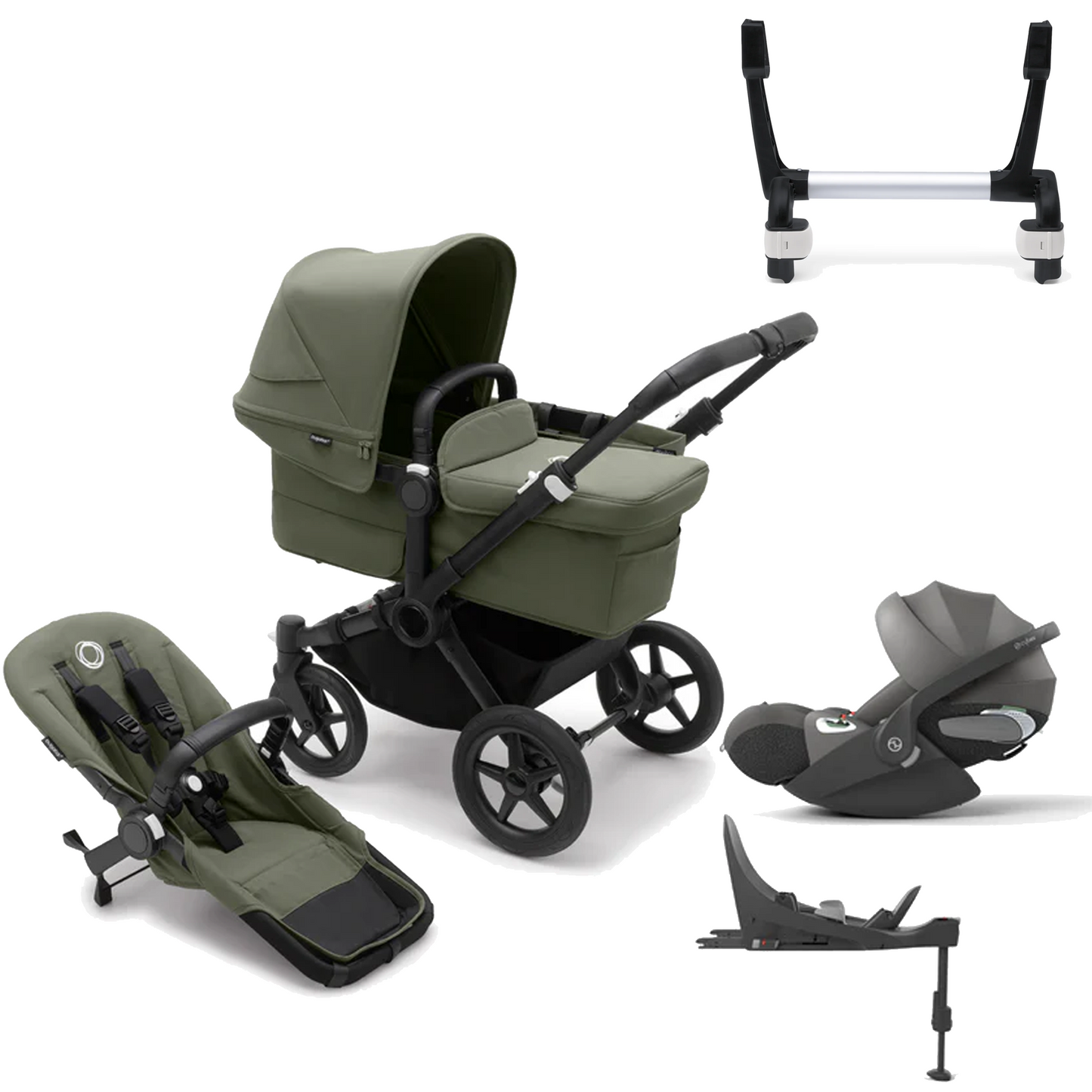 Bugaboo Donkey 5 Mono (Single) with Cybex Cloud T and Base T