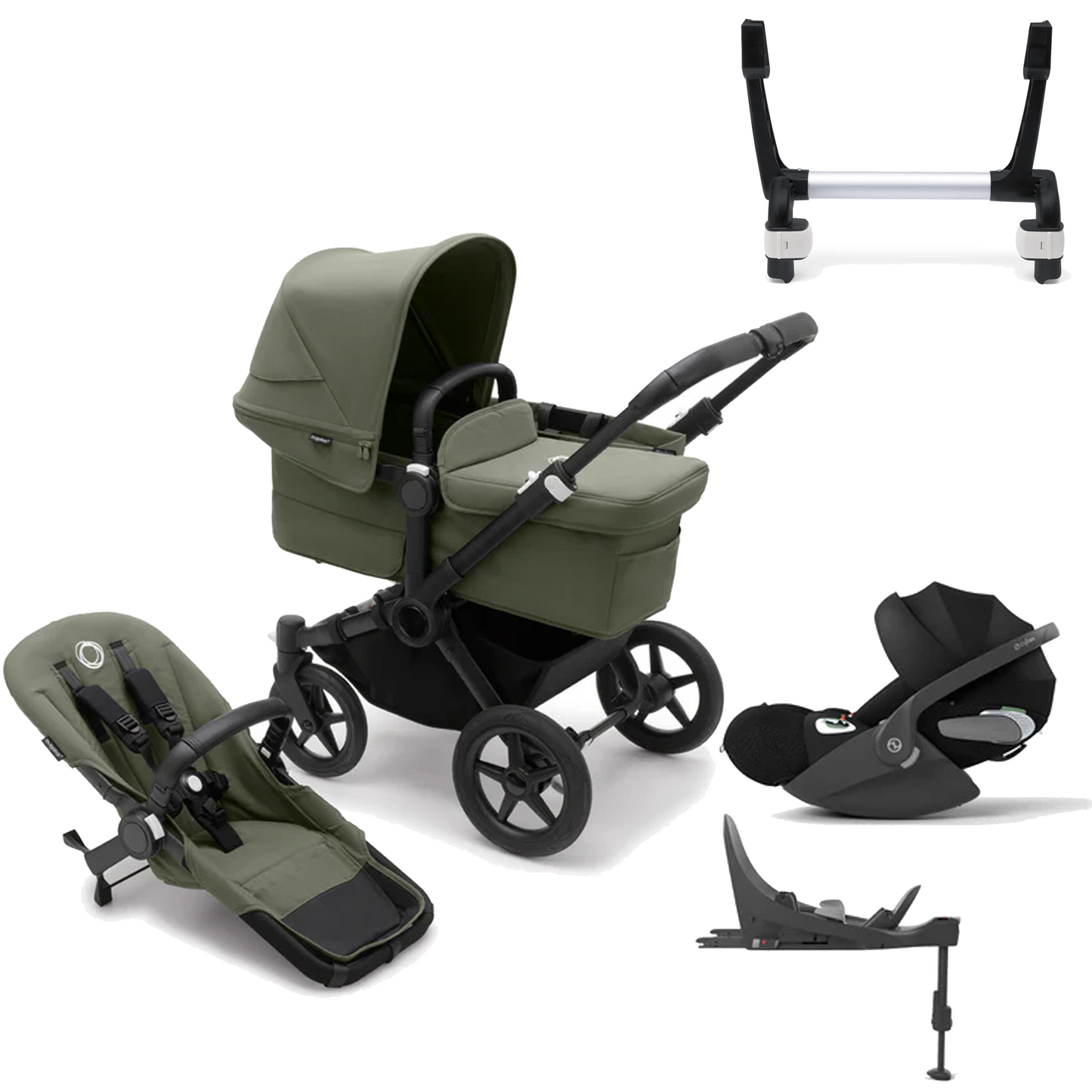 Bugaboo Donkey 5 Mono (Single) with Cybex Cloud T and Base T
