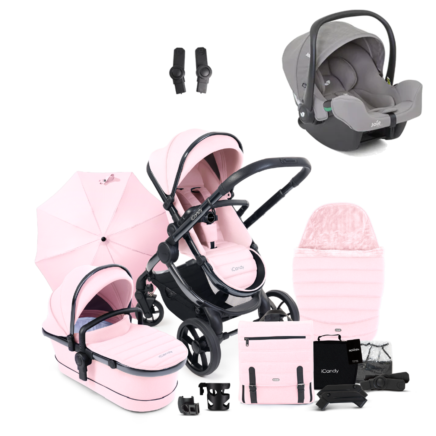 iCandy Peach 7 Bundle with Joie iSnug 2 iSize Car Seat