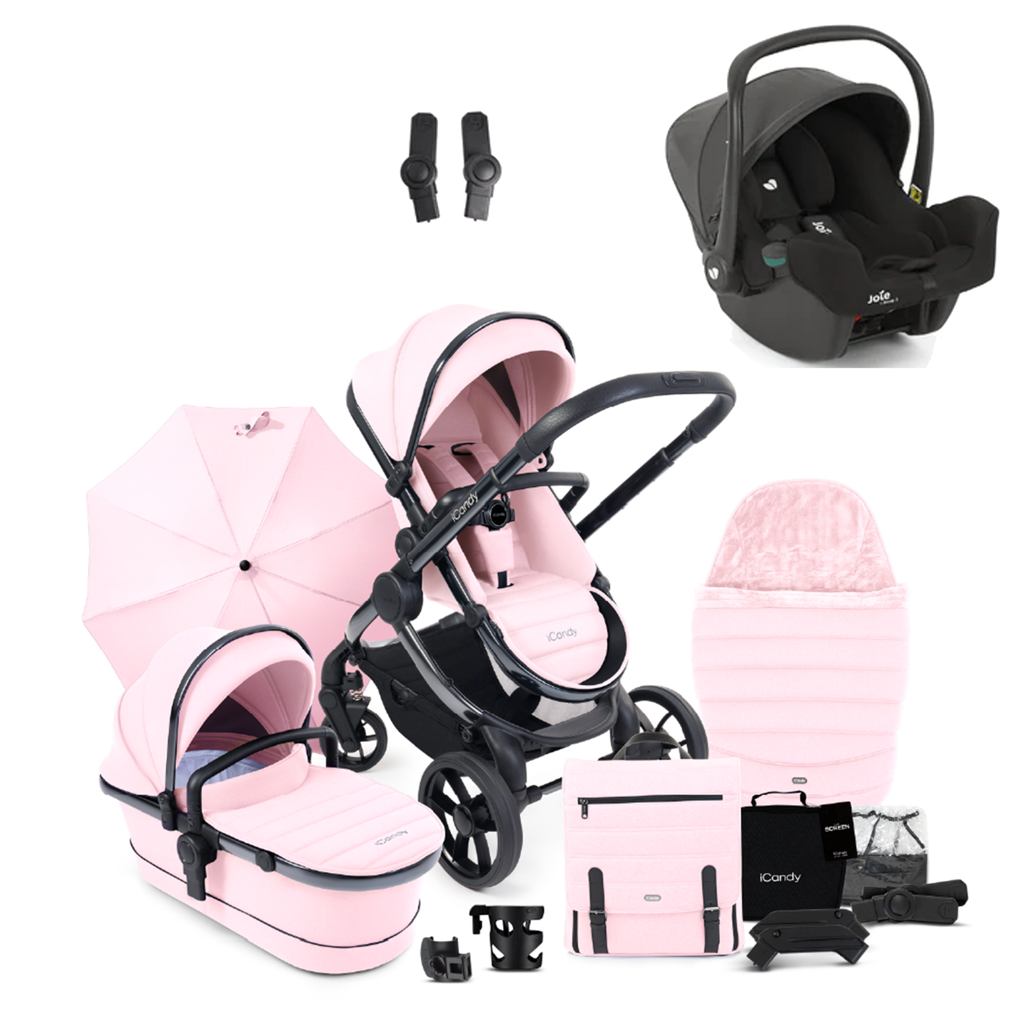 iCandy Peach 7 Bundle with Joie iSnug 2 iSize Car Seat