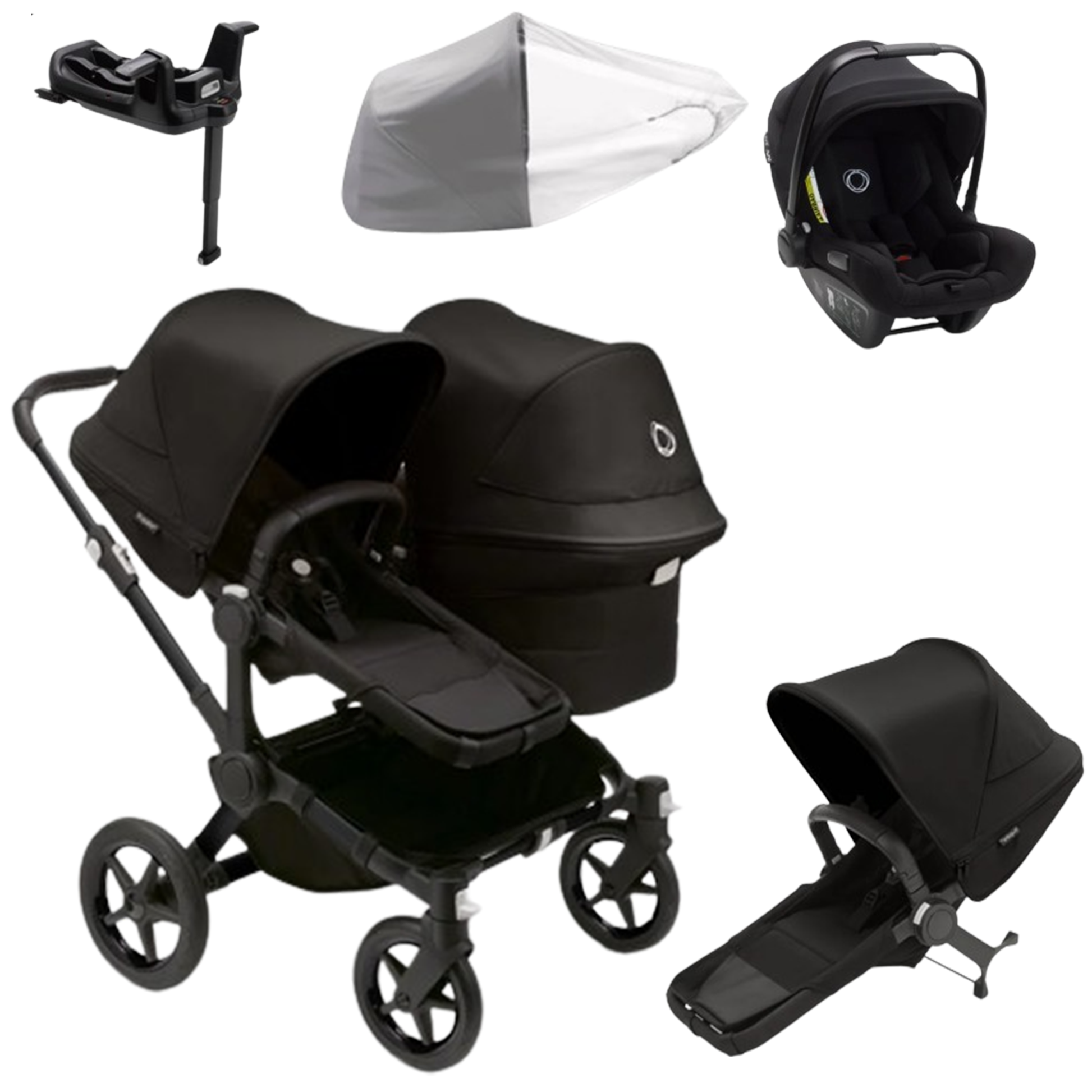 Bugaboo Donkey 5 Duo Double with Bugaboo Turtle Car Seat Base BabyDoc Shop Ireland
