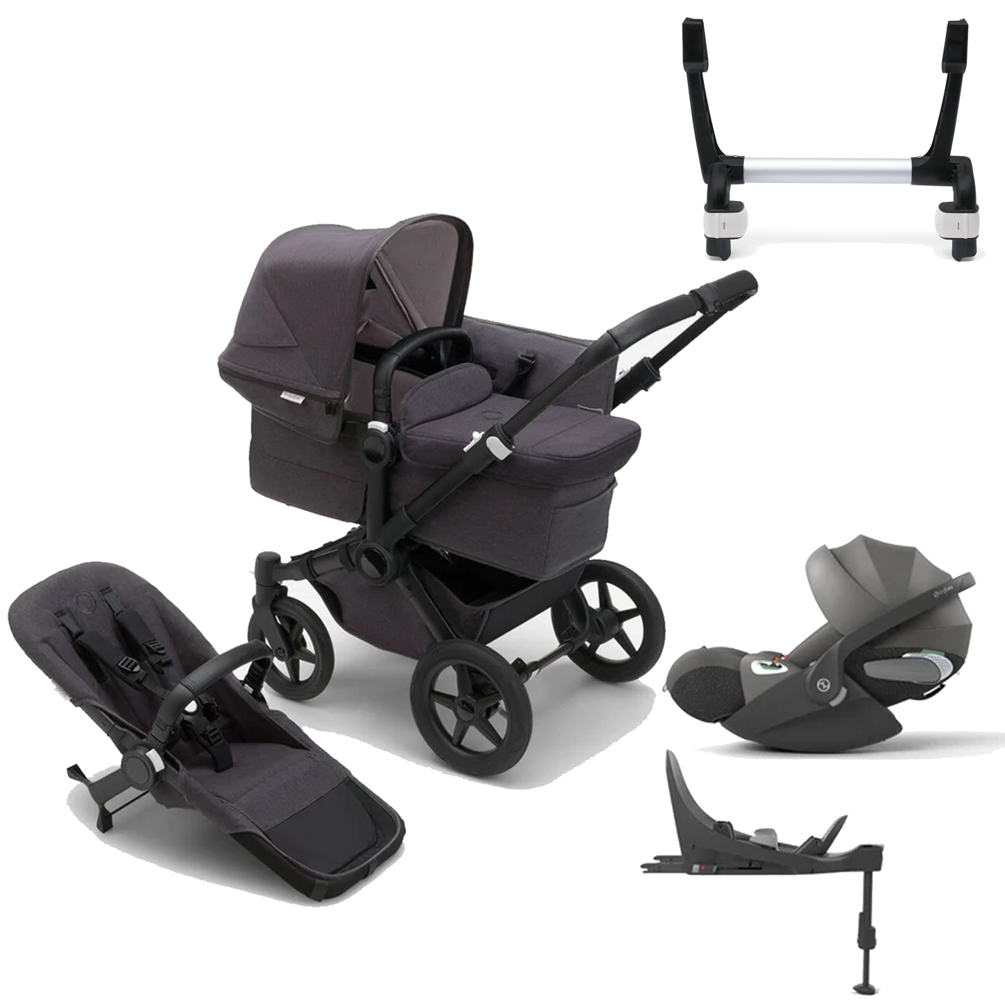 Bugaboo Donkey 5 Mono (Single) with Cybex Cloud T and Base T
