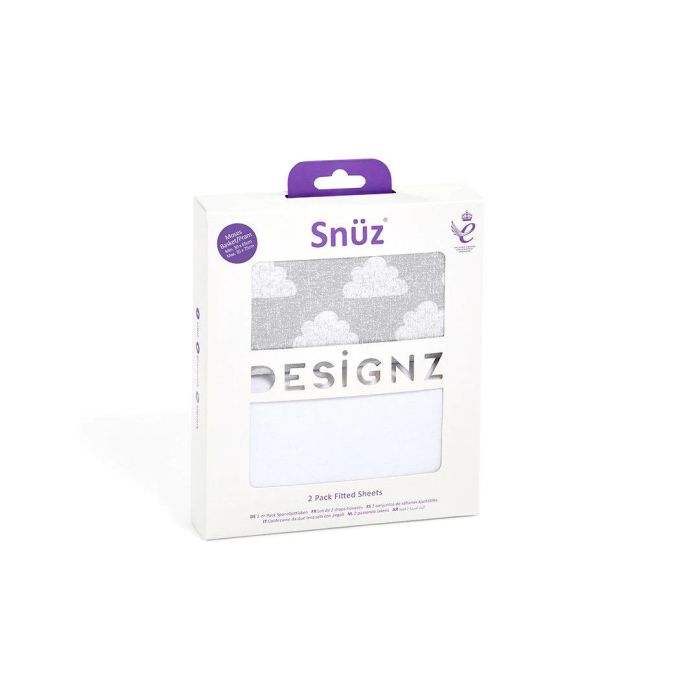 Snuz Moses/Pram Fitted Sheets - 2 Pack