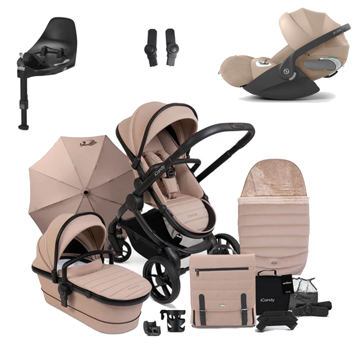iCandy Peach 7 Pushchair Bundle with Cybex Cloud T and Base T