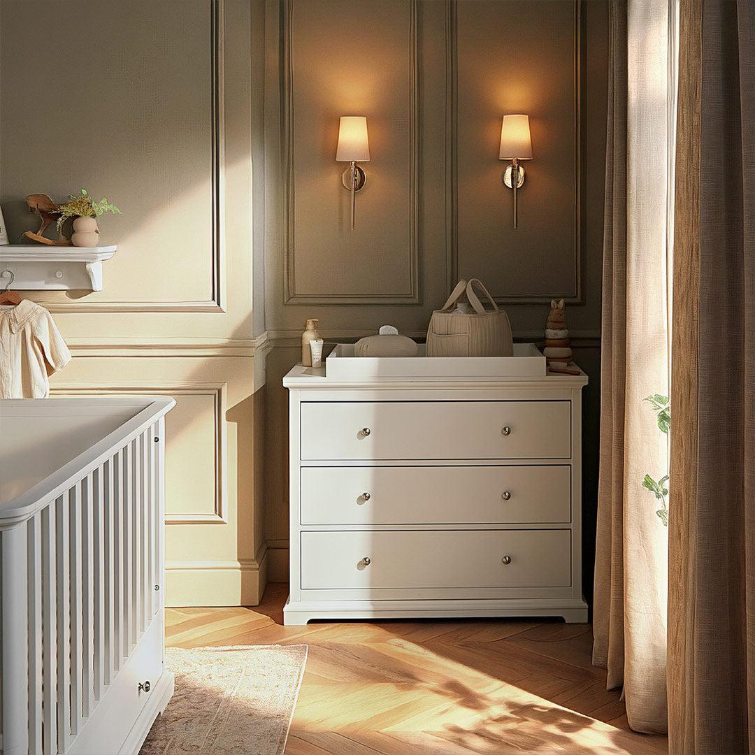 CuddleCo Beaumont 3 Piece Set with Low Cotbed, Dresser and Wardrobe