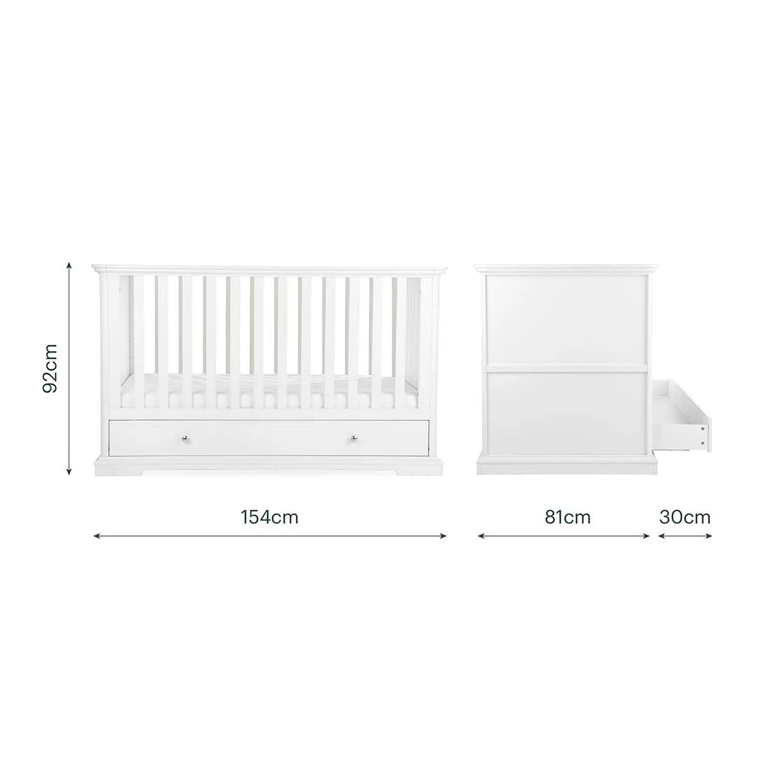 CuddleCo Beaumont 2 Piece Set with Low Cotbed and Dresser