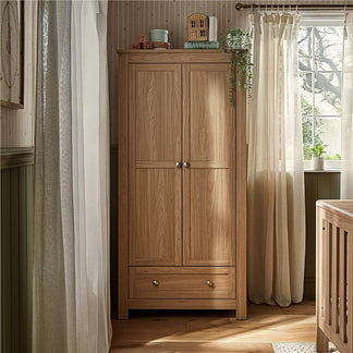 CuddleCo Burford 3 Piece Range with Cot Bed, Dresser Changer and Wardrobe