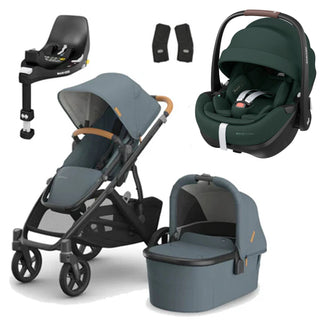 UPPAbaby Vista V3 Buggy with Maxi Cosi Pebble 360 Pro2 and Familyfix Pro Isofix Base