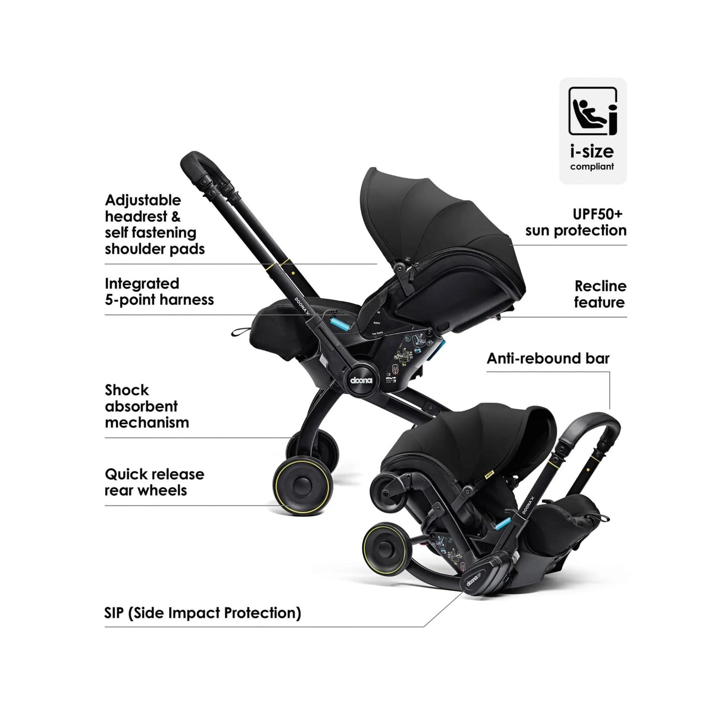 Doona X Infant Car Seat with HALF PRICE Isofix Base