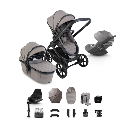 iCandy Peach 8 Complete Travel System Bundle with Cybex Cloud T Infant Car Seat & Isofix Base