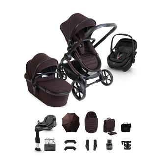 iCandy Peach 8 Complete Travel System Bundle with Maxi Cosi Coral Slide Pro Infant Car Seat & Isofix Base