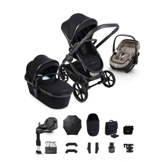 iCandy Peach 8 Complete Travel System Bundle with Maxi Cosi Coral Slide Pro Infant Car Seat & Isofix Base