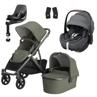 UPPAbaby Vista V3 Buggy with Maxi Cosi Pebble 360 Pro2 and Familyfix Pro Isofix Base