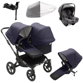Bugaboo Donkey 5 Duo (Double) with Bugaboo Turtle Car Seat & Base