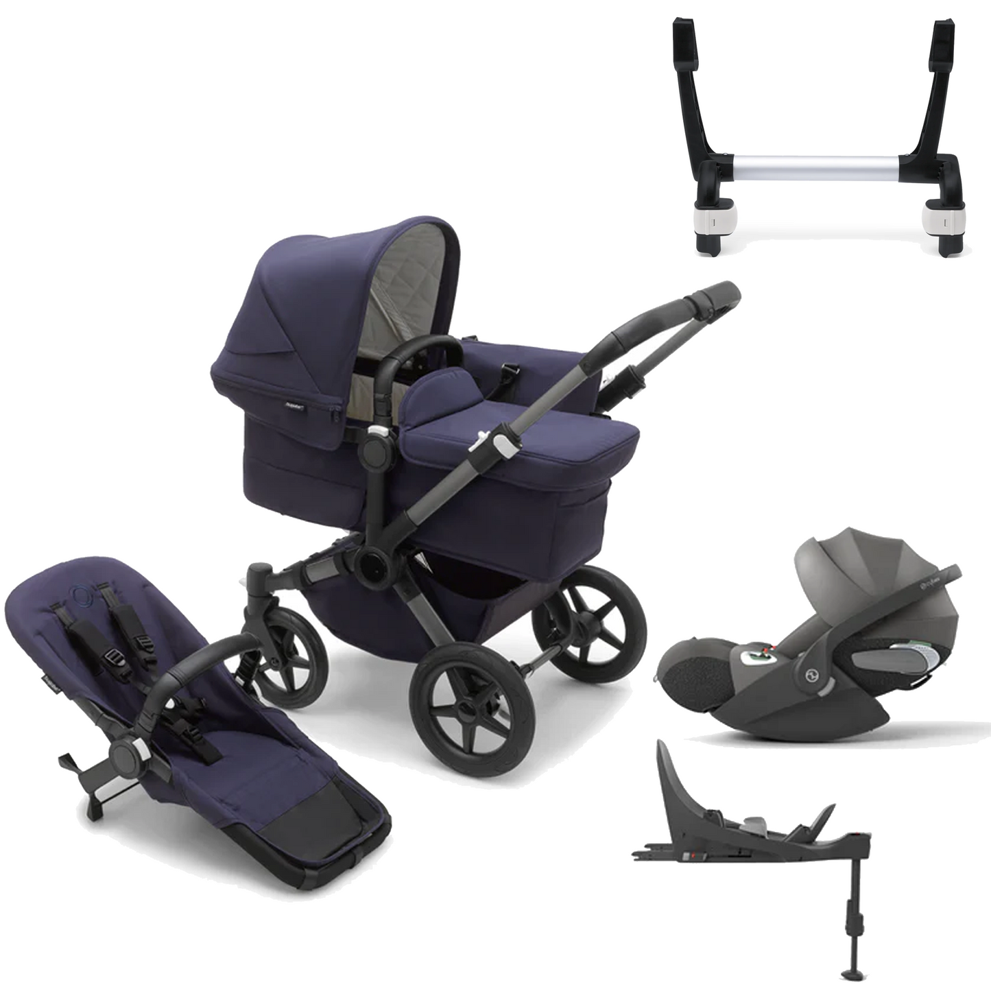 Bugaboo Donkey 5 Mono (Single) with Cybex Cloud T and Base T
