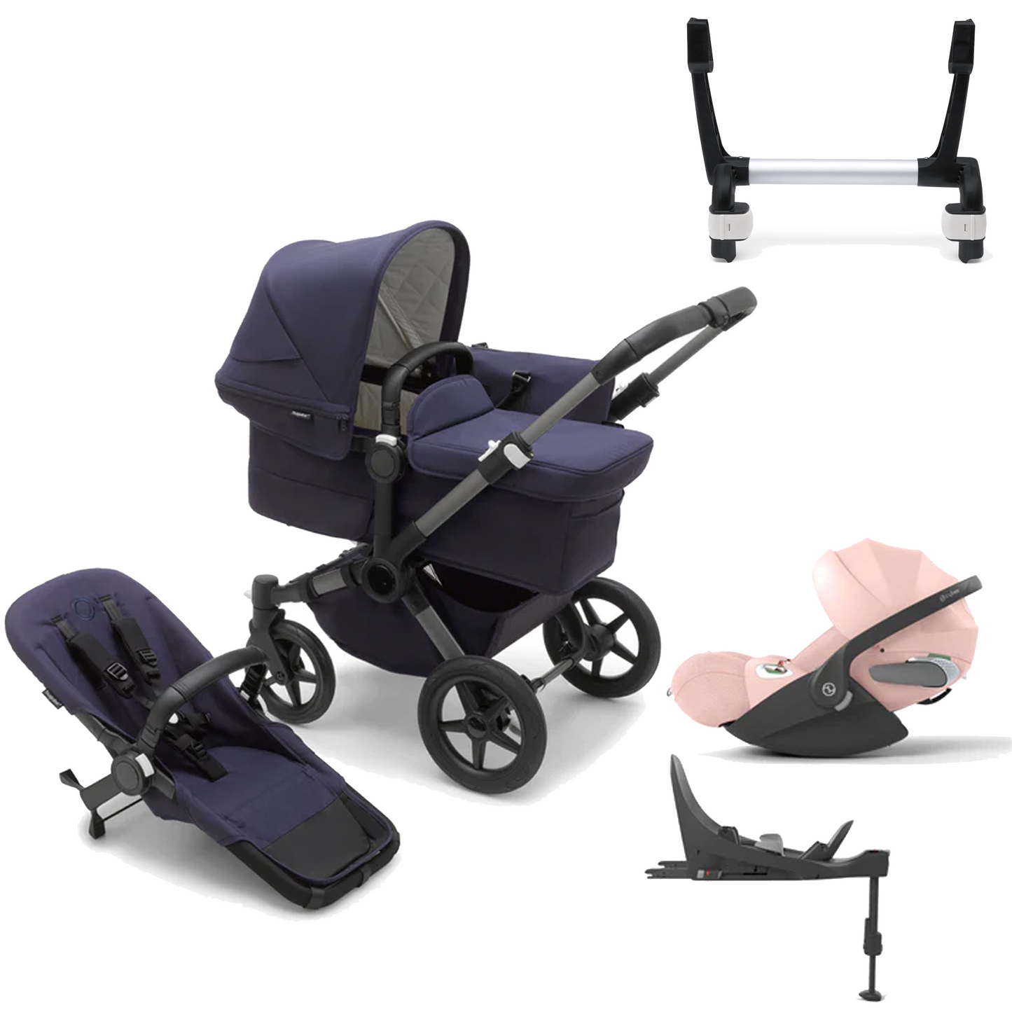 Bugaboo Donkey 5 Mono (Single) with Cybex Cloud T and Base T
