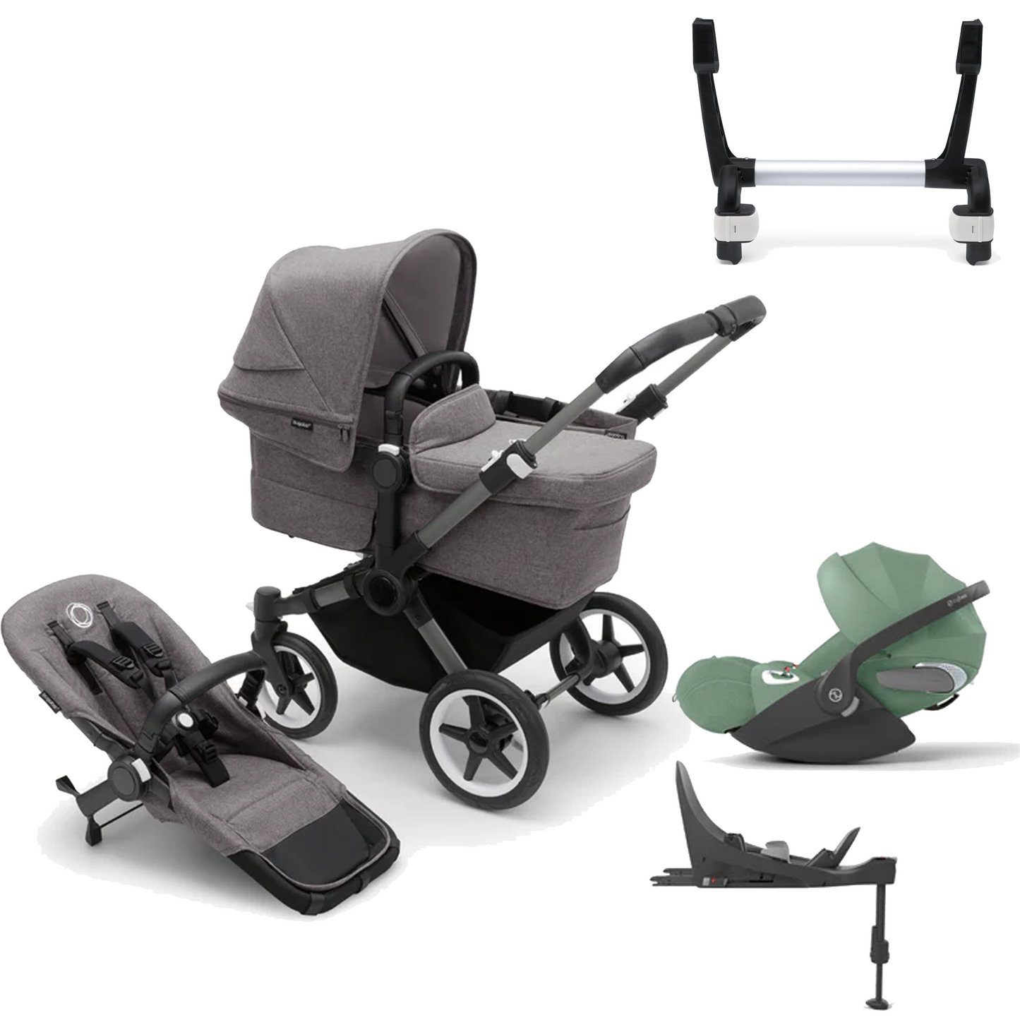 Bugaboo Donkey 5 Mono (Single) with Cybex Cloud T and Base T