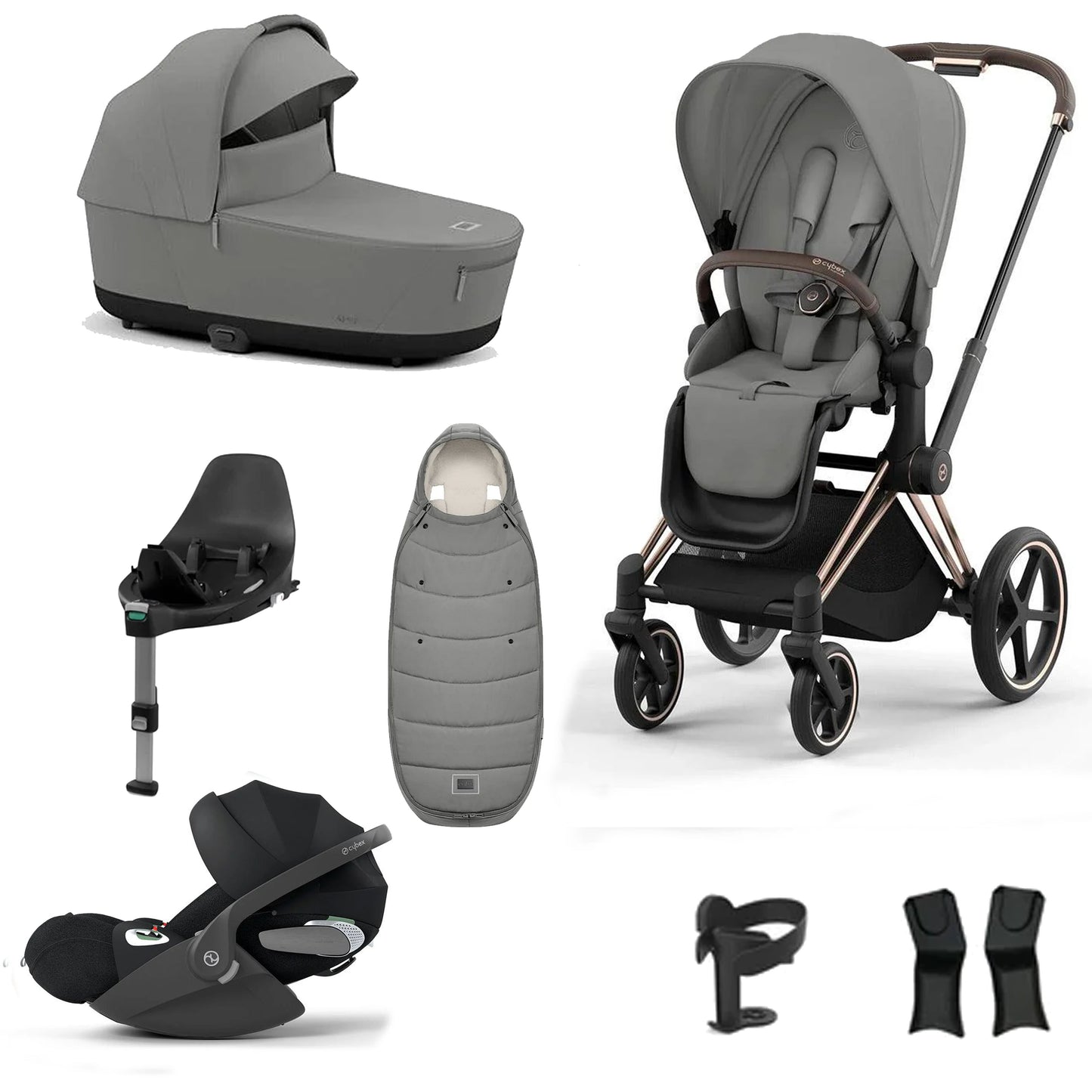 Cybex Priam Essentials Bundle with Cybex Cloud T and Base T