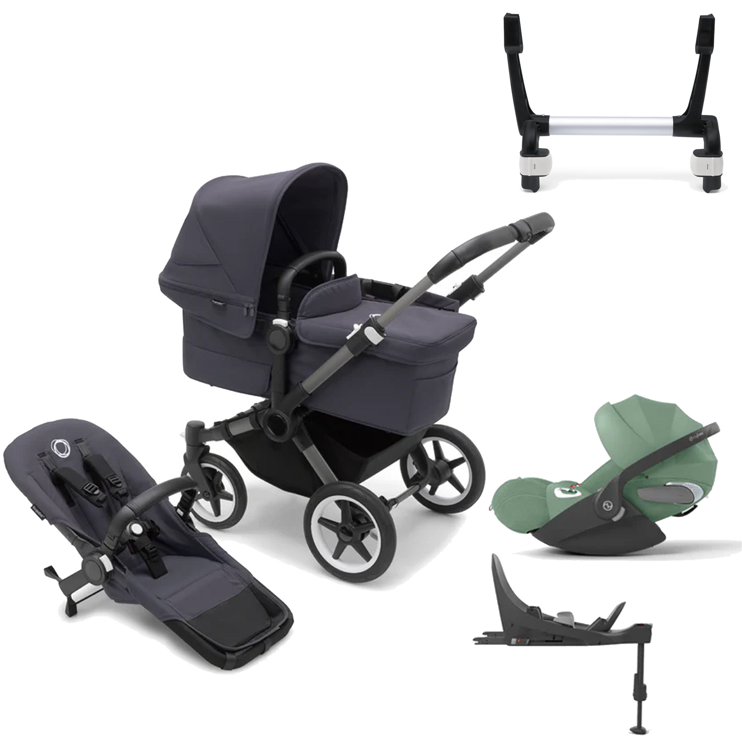 Bugaboo Donkey 5 Mono (Single) with Cybex Cloud T and Base T