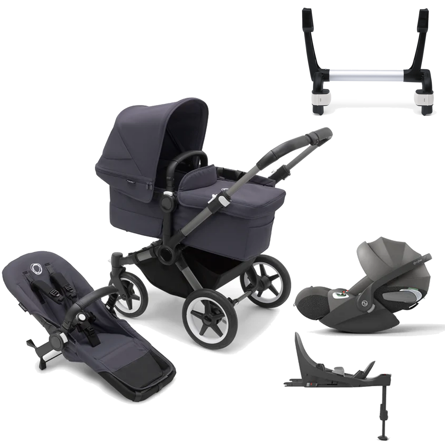 Bugaboo Donkey 5 Mono (Single) with Cybex Cloud T and Base T