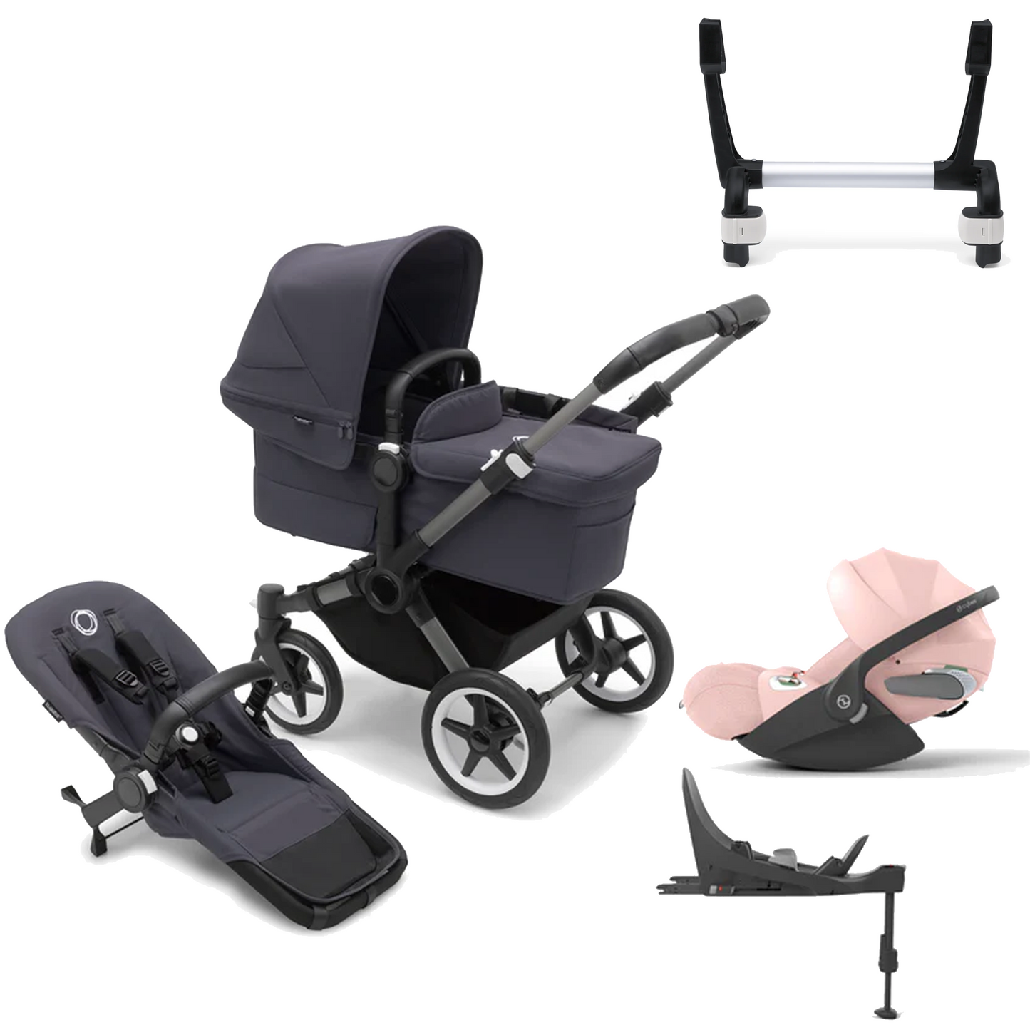 Bugaboo Donkey 5 Mono (Single) with Cybex Cloud T and Base T