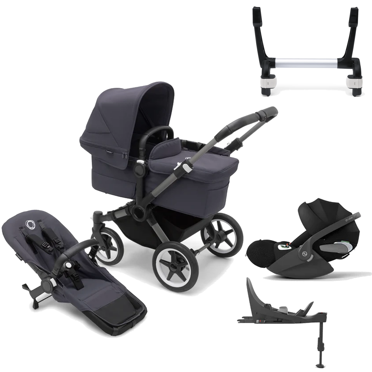 Bugaboo Donkey 5 Mono (Single) with Cybex Cloud T and Base T